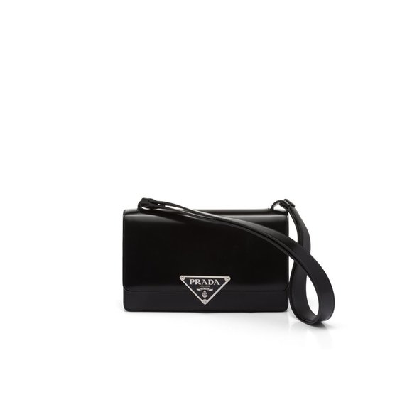 Prada Prada Brushed-Leather Bag Black - Picture 1 of 4